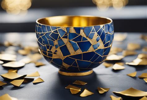 Kintsugi Bowl: A Glimpse into Fragility and Resilience through Lacquered Gold!